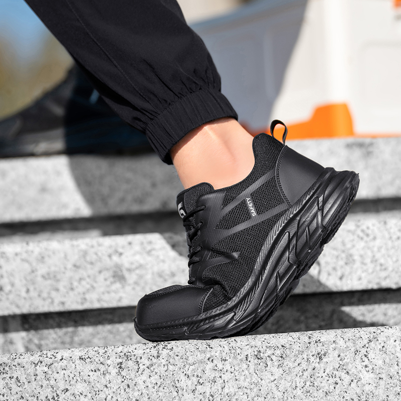 GUYISA  Sports series black anti - impact anti - puncture labor protection shoes