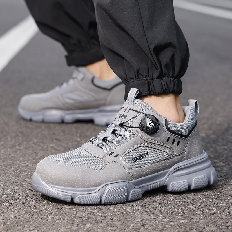 GUYISA  Anti - impact 10KV insulated grey workwear series rubber - plastic sole labor protection shoes