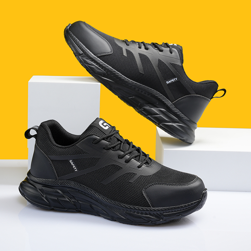 GUYISA  Sports series black anti - impact anti - puncture labor protection shoes