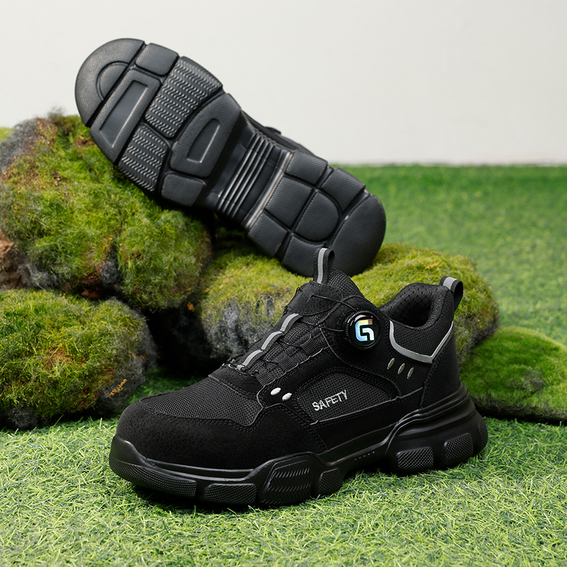 GUYISA  Black sports series anti - impact anti - puncture labor protection shoes