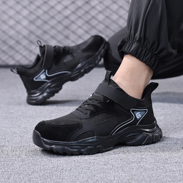 GUYISA  New black casual series anti-smashing anti-piercing safety shoes