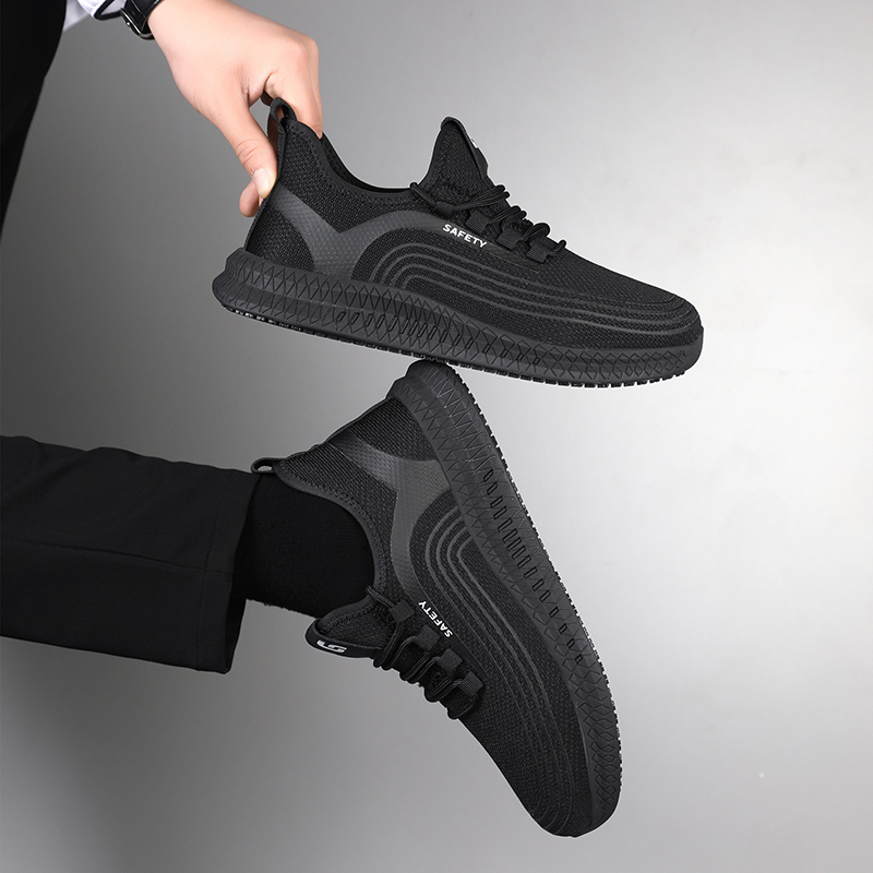 GUYISA  Black new sports series solid MD sole anti-slip SRC chef shoes
