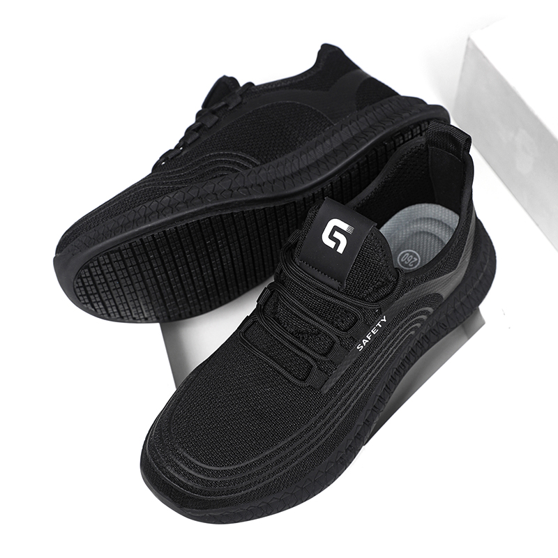 GUYISA  Black new sports series solid MD sole anti-slip SRC chef shoes