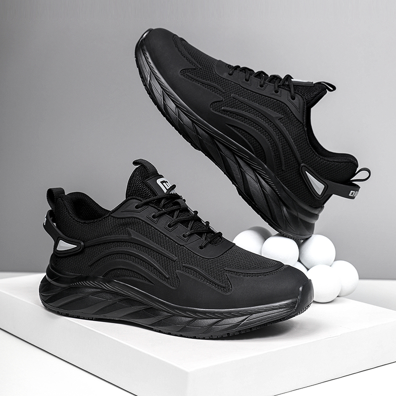 GUYISA  New black sports series anti-slip SRC solid MD sole chef shoes