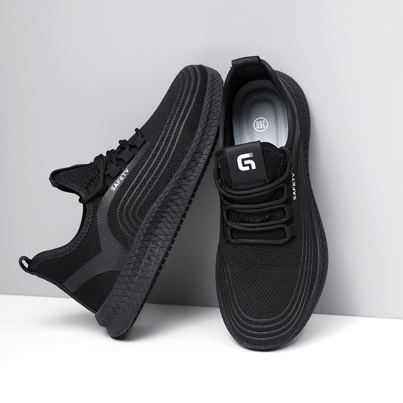 GUYISA  Black new sports series solid MD sole anti-slip SRC chef shoes
