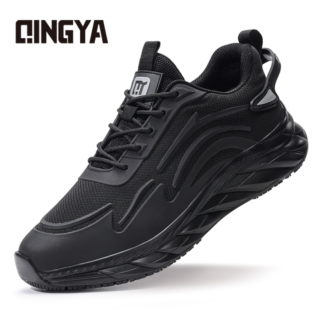GUYISA  New black sports series anti-slip SRC solid MD sole chef shoes
