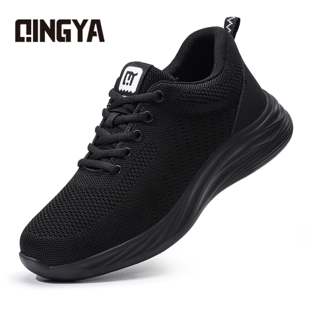 GUYISA  Black casual series new super fiber rubber sole anti - slip SRC all - season chef shoes