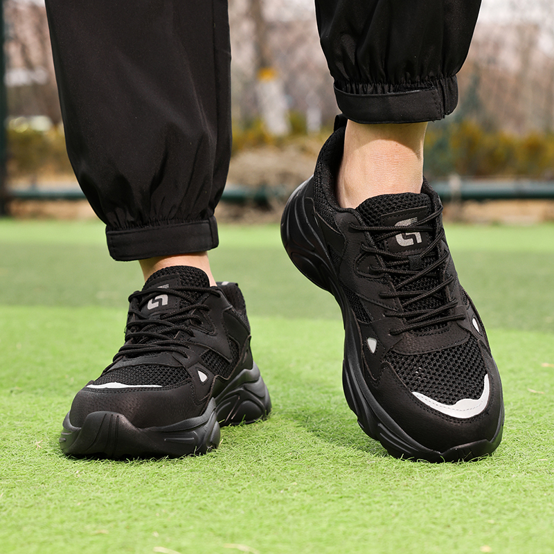 GUYISA  New black casual series European standard steel toe cap Kevlar sole rubber - plastic sole anti - smashing anti - piercing safety shoes