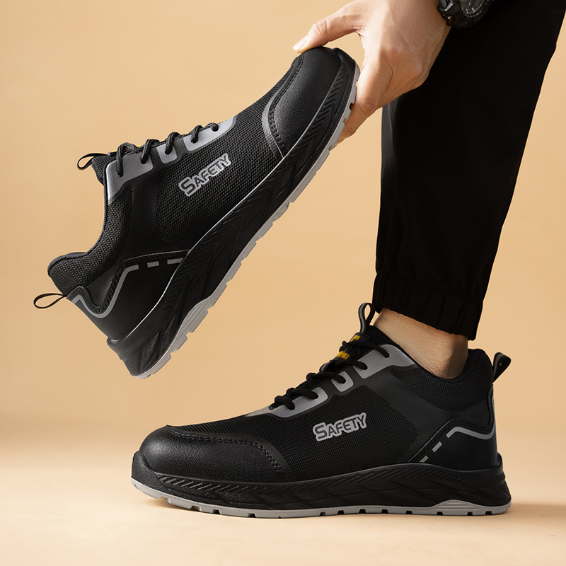 GUYISA  New black casual series qualified plastic toe cap Kevlar sole insulated 10KV safety shoes