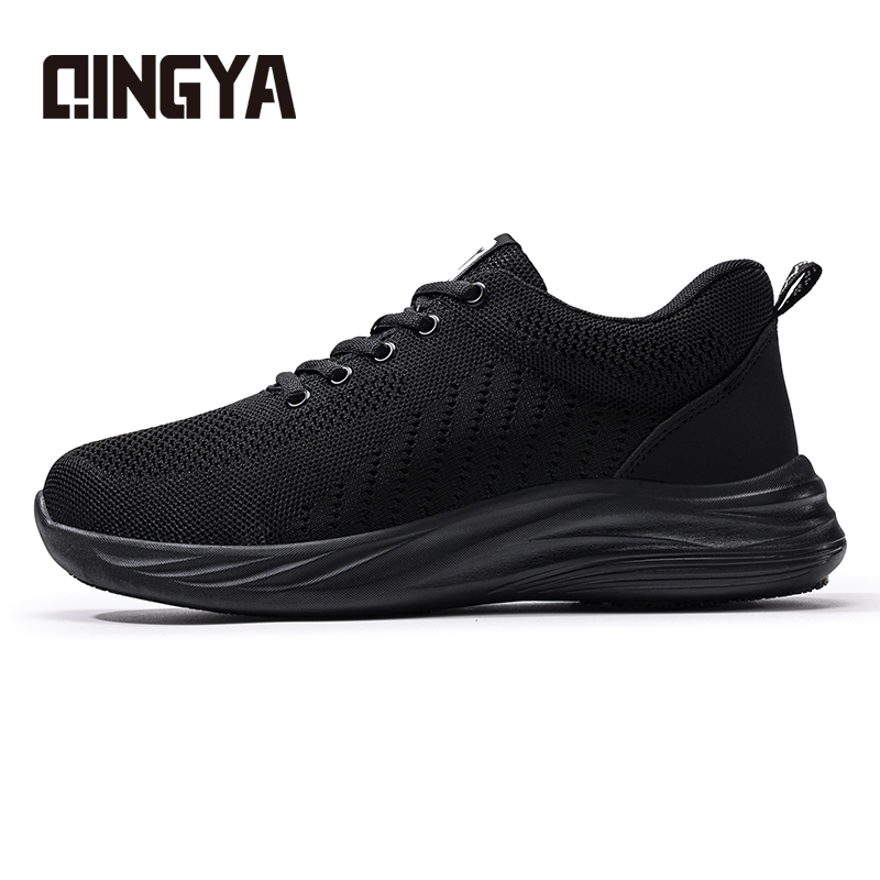 GUYISA  Black casual series new super fiber rubber sole anti - slip SRC all - season chef shoes