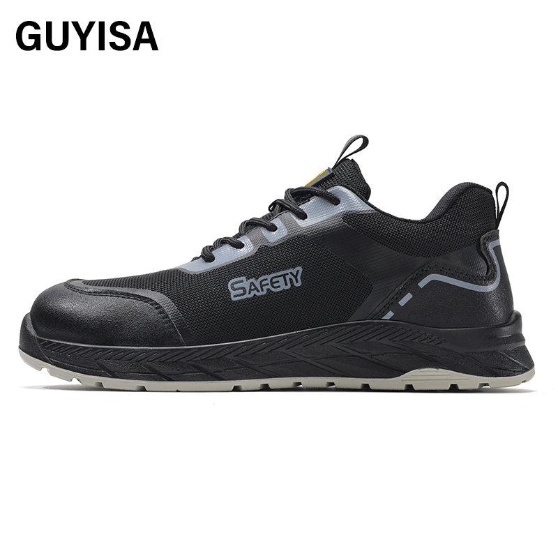 GUYISA  New black casual series qualified plastic toe cap Kevlar sole insulated 10KV safety shoes