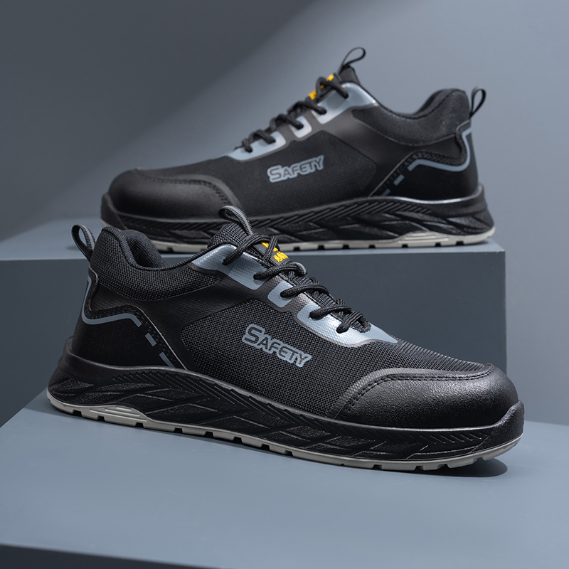 GUYISA  New black casual series qualified plastic toe cap Kevlar sole insulated 10KV safety shoes
