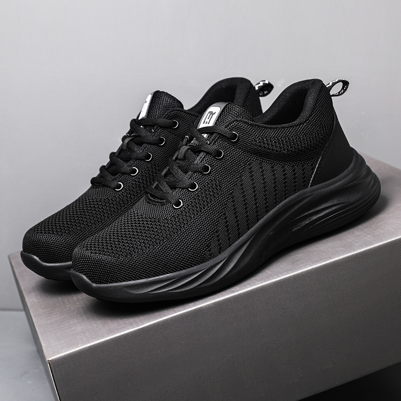 GUYISA  Black casual series new super fiber rubber sole anti - slip SRC all - season chef shoes