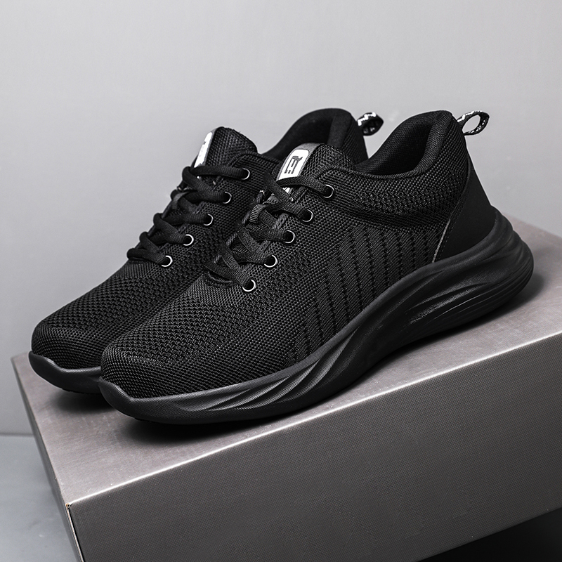 GUYISA  Black casual series new super fiber rubber sole anti - slip SRC all - season chef shoes
