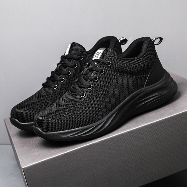 GUYISA  Black casual series new super fiber rubber sole anti - slip SRC all - season chef shoes