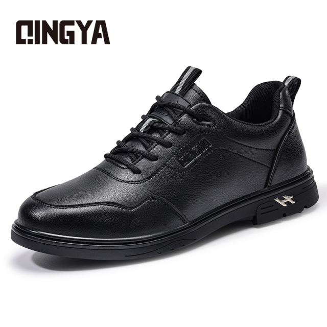 GUYISA  New black casual series super fiber rubber sole anti - slip SRC all - season chef shoes