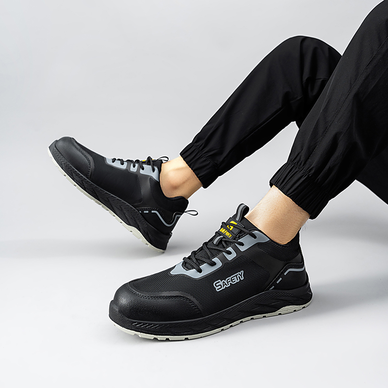 GUYISA  New black casual series qualified plastic toe cap Kevlar sole insulated 10KV safety shoes