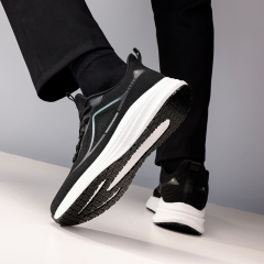 Qingya new style black sports series high - elastic sponge anti - slip SRC chef shoes