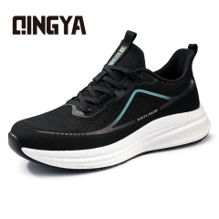 Qingya new style black sports series high - elastic sponge anti - slip SRC chef shoes