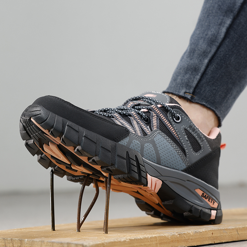 GUYISA  Pink new style low - cut anti - smash anti - puncture 10KV insulated safety shoes with up - to - standard plastic toe caps and rubber soles