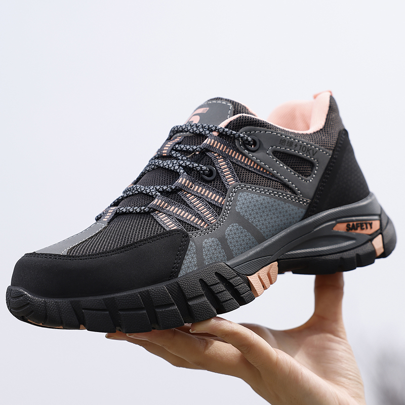 GUYISA  Pink new style low - cut anti - smash anti - puncture 10KV insulated safety shoes with up - to - standard plastic toe caps and rubber soles