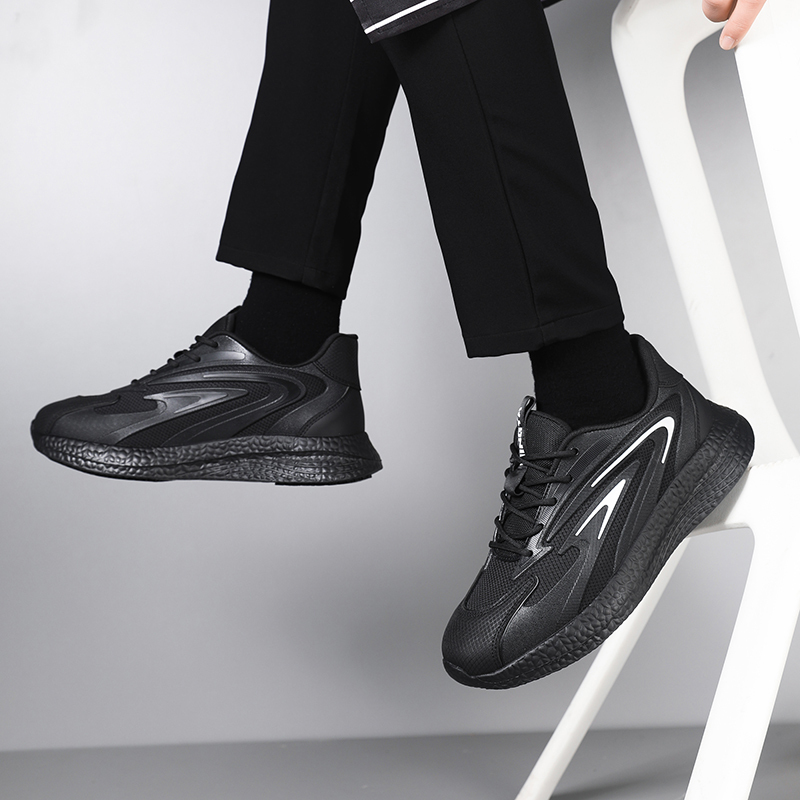 GUYISA   New black sports series anti - slip SRC solid MD sole chef shoes
