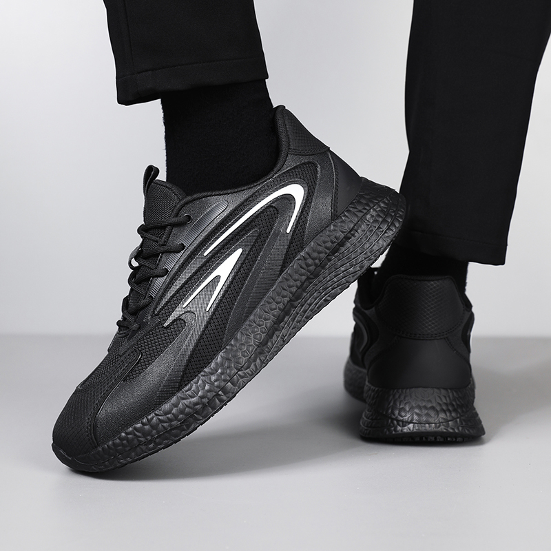 GUYISA   New black sports series anti - slip SRC solid MD sole chef shoes