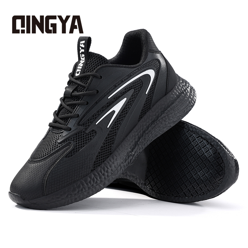 GUYISA  Anti - slip SRC black casual series solid MD sole chef shoes
