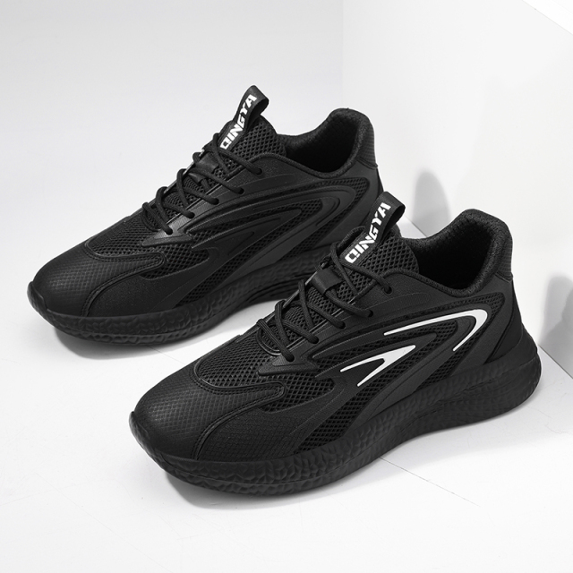 GUYISA  Anti - slip SRC black casual series solid MD sole chef shoes