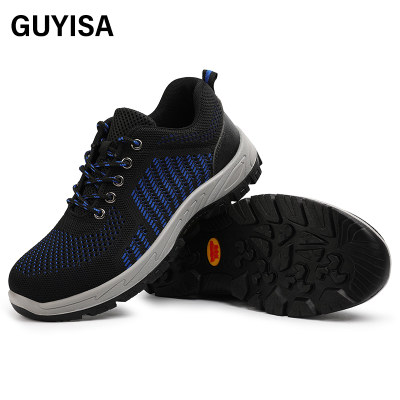 GUYISA  Black summer low - cut ultra - fiber European standard steel toe cap anti - smashing anti - piercing safety shoes）