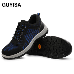 GUYISA  Black summer low - cut ultra - fiber European standard steel toe cap anti - smashing anti - piercing safety shoes）