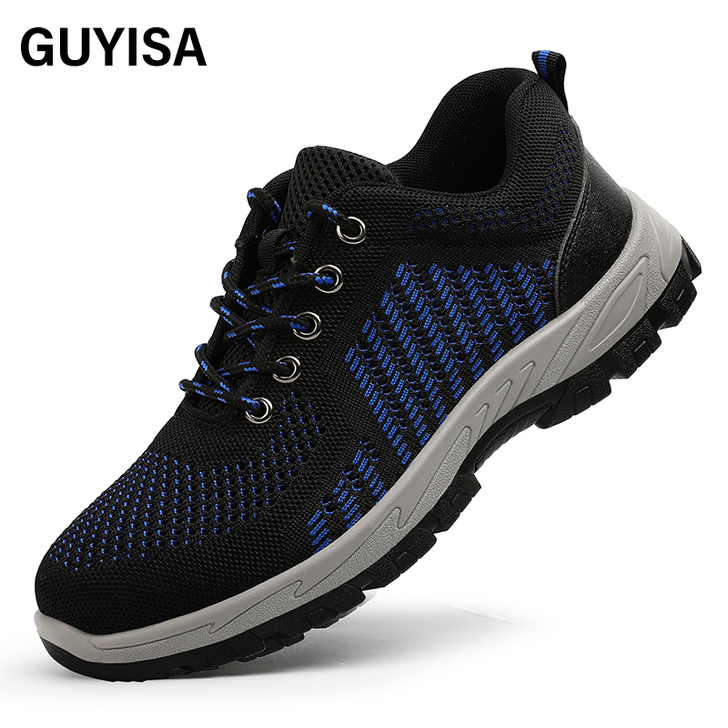 GUYISA  Black summer low - cut ultra - fiber European standard steel toe cap anti - smashing anti - piercing safety shoes）