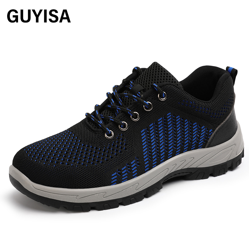 GUYISA  Black summer low - cut ultra - fiber European standard steel toe cap anti - smashing anti - piercing safety shoes）
