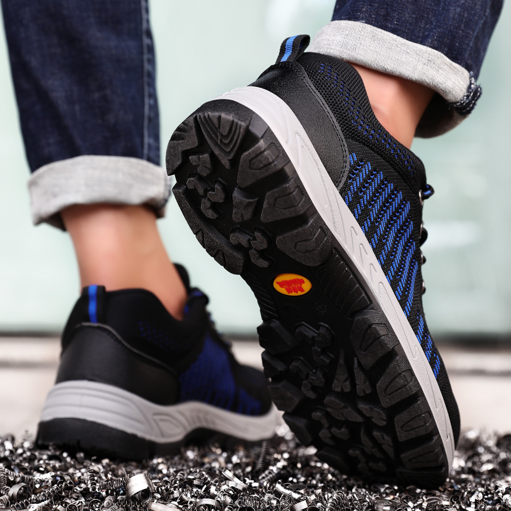 GUYISA  Black summer low - cut ultra - fiber European standard steel toe cap anti - smashing anti - piercing safety shoes）