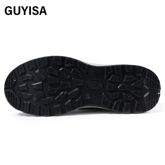 GUYISA  Gray leisure series European standard steel toe solid double - density polyurethane PU anti - smash anti - pierce safety shoes