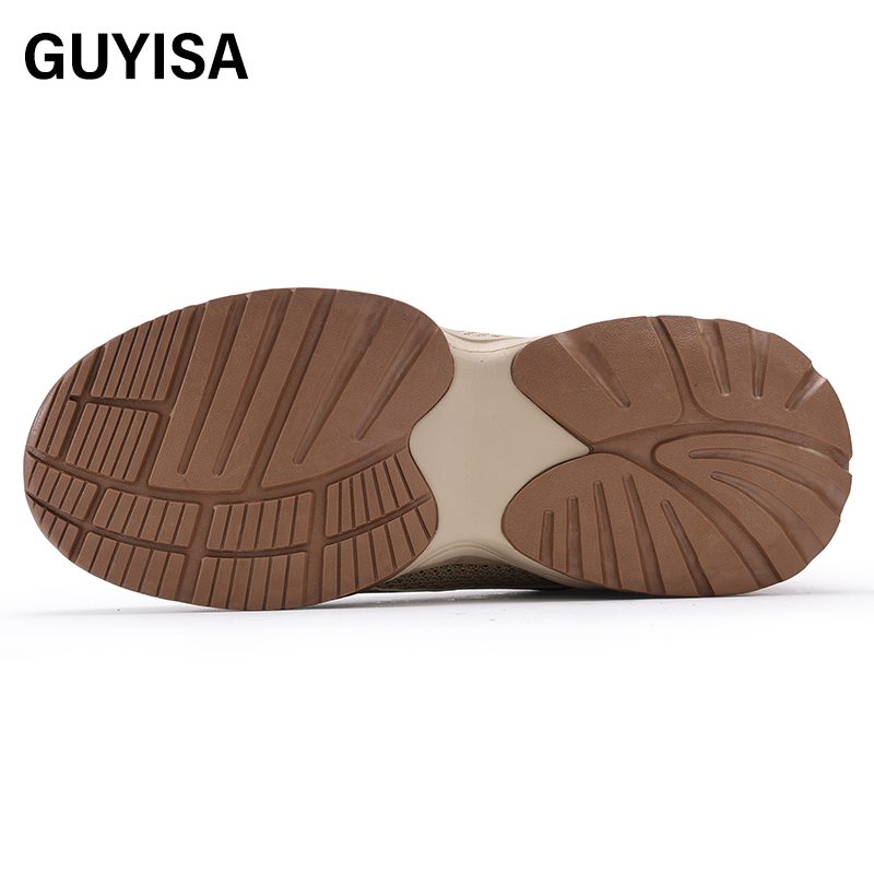 GUYISA  Microfiber khaki new solid MD sole 10KV insulated anti - smash anti - pierce foot protection shoes