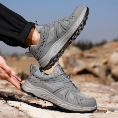 GUYISA  Gray leisure series European standard steel toe solid double - density polyurethane PU anti - smash anti - pierce safety shoes
