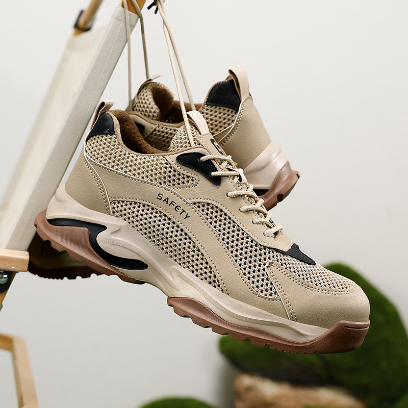 GUYISA  Microfiber khaki new solid MD sole 10KV insulated anti - smash anti - pierce foot protection shoes