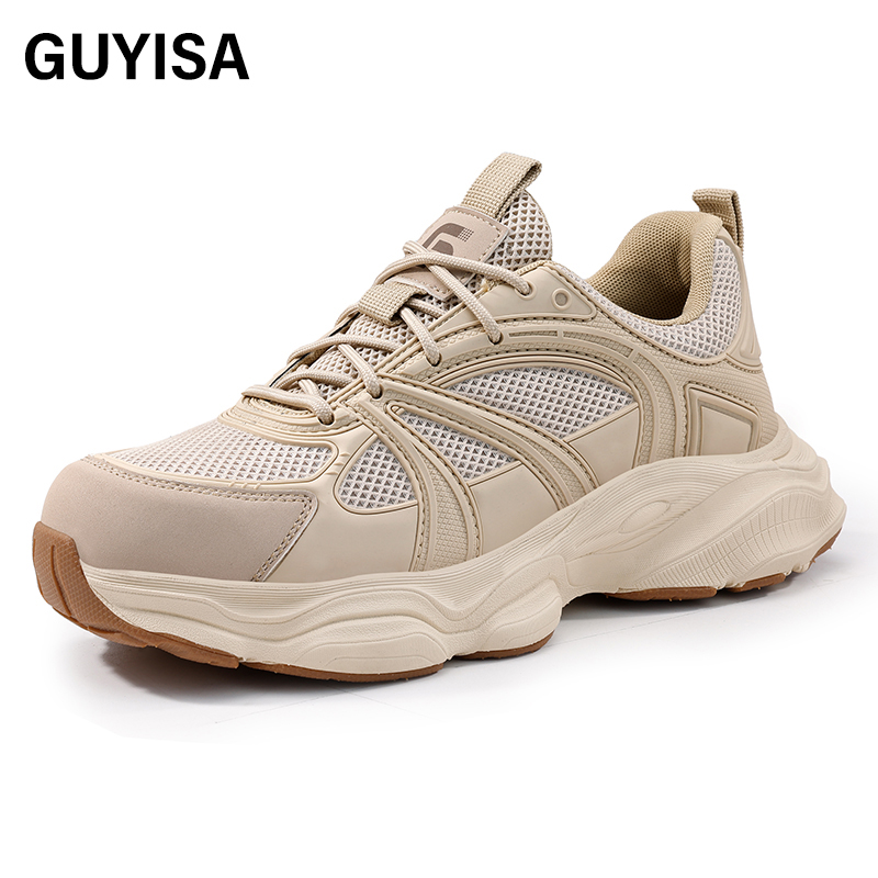GUYISA New Style Air Mesh Upper Anti-puncture Rubber Sole Safety Shoes Functional Shoes