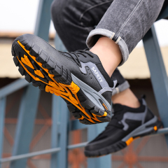 GUYISA Black new European standard steel toe cap rubber sole anti - smash anti - pierce anti - static safety shoes