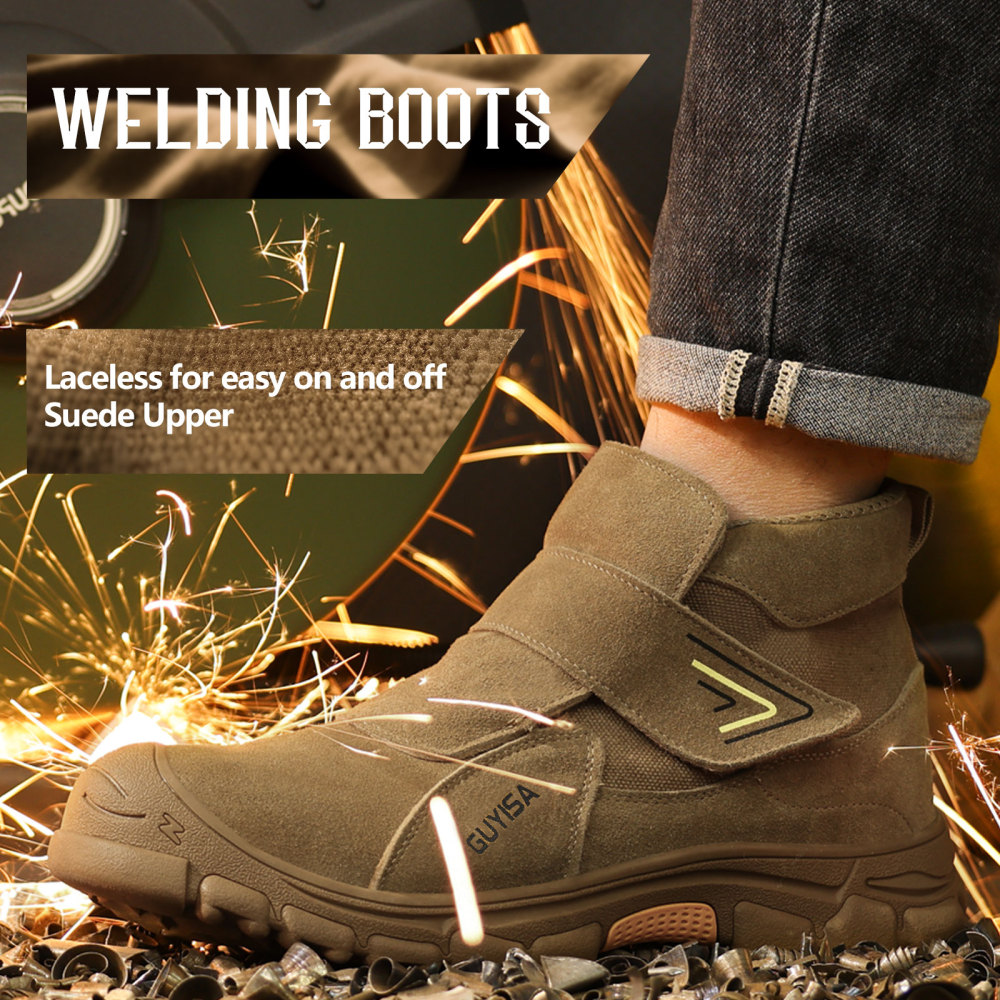 GUYISA Industrial safety boots Welders work European standard steel toe safety boots
