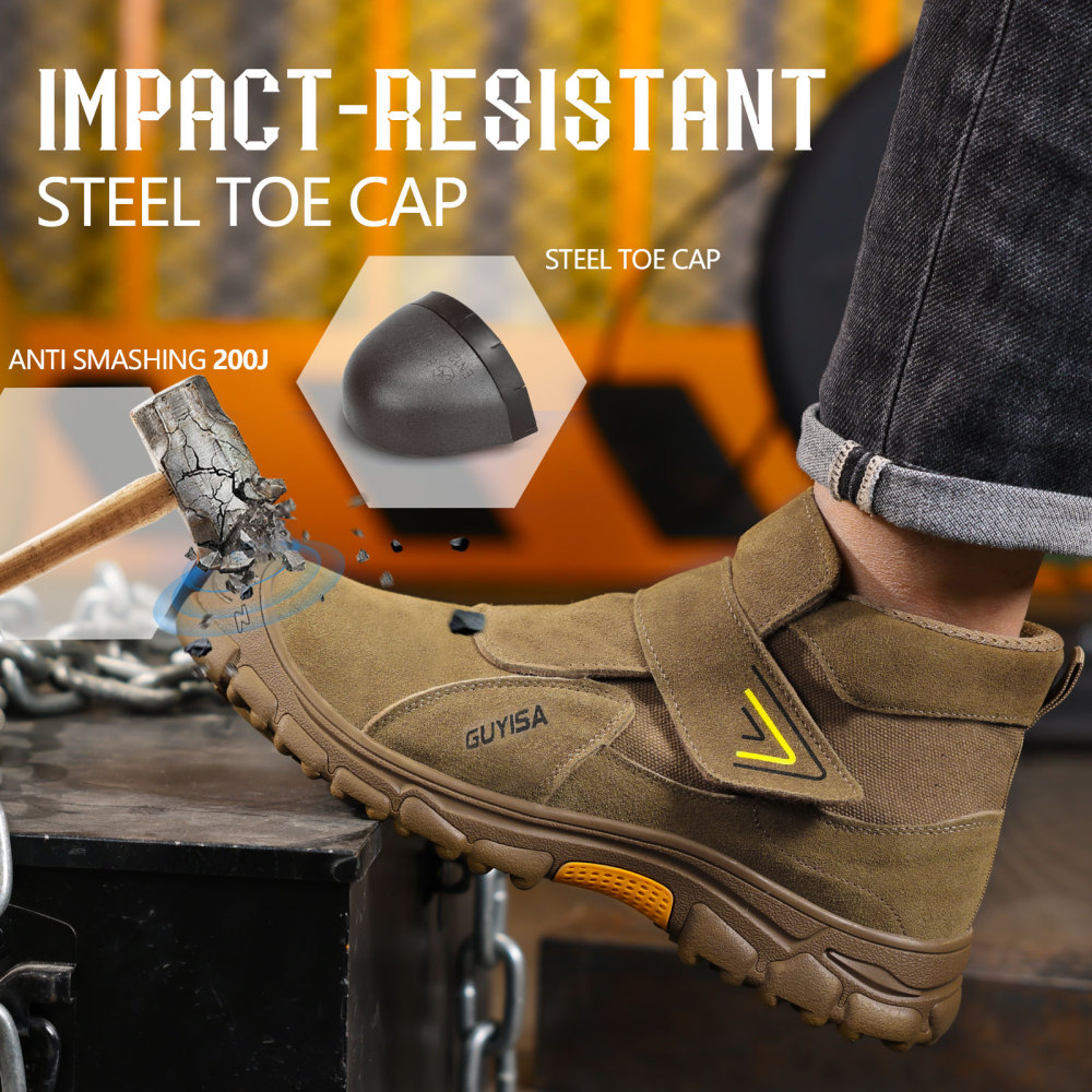 GUYISA Industrial safety boots Welders work European standard steel toe safety boots