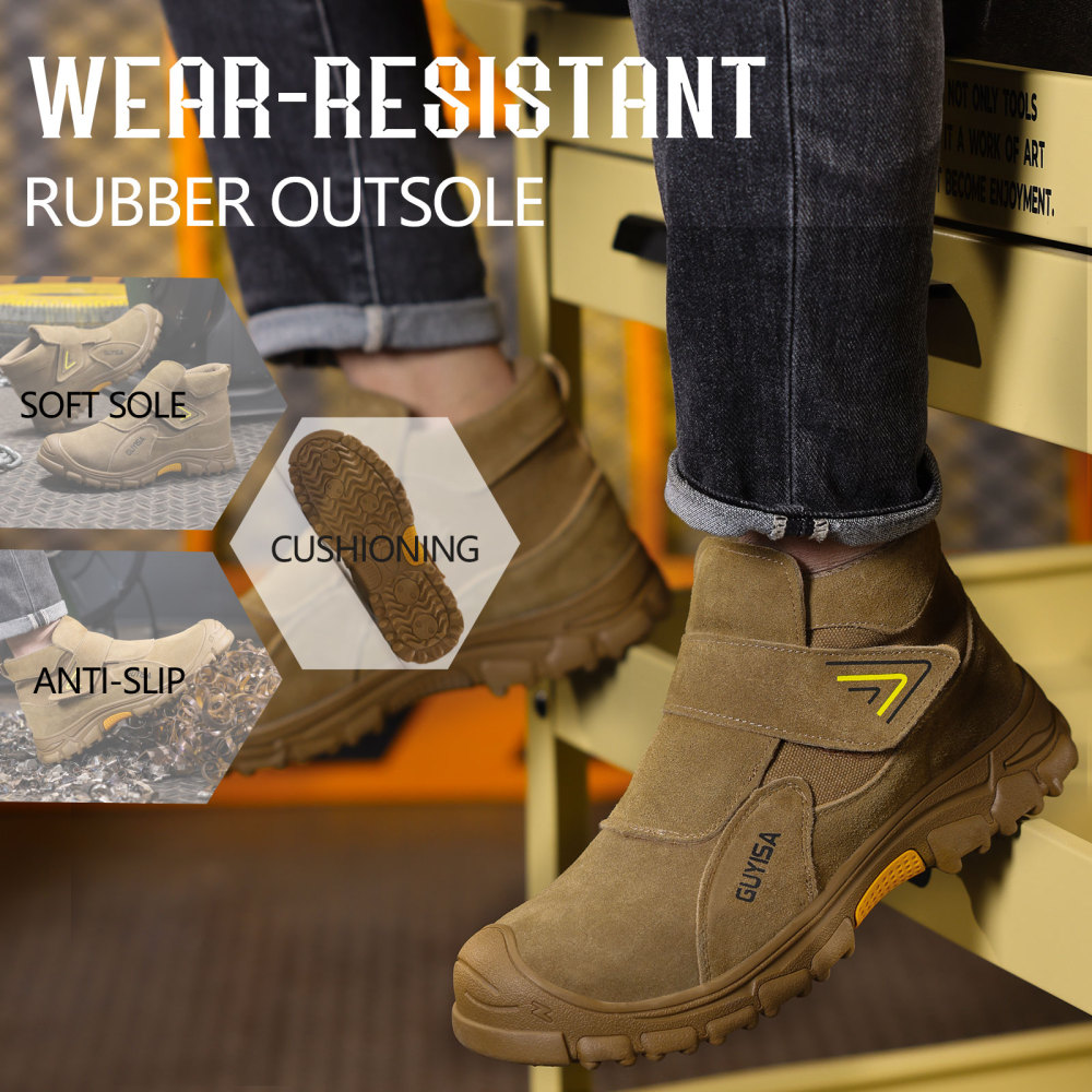 GUYISA Industrial safety boots Welders work European standard steel toe safety boots