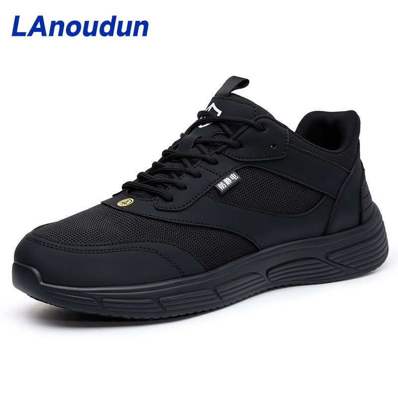 LAnoudun Hiking Series Black Color Safety Shoes Microfiber Upper Anti-static
