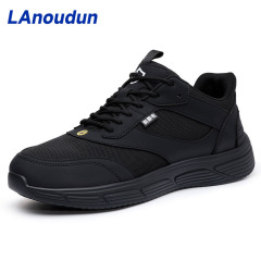 LAnoudun Hiking Series Black Color Safety Shoes Microfiber Upper Anti-static