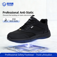 LAnoudun Hiking Series Black Color Safety Shoes Microfiber Upper Anti-static