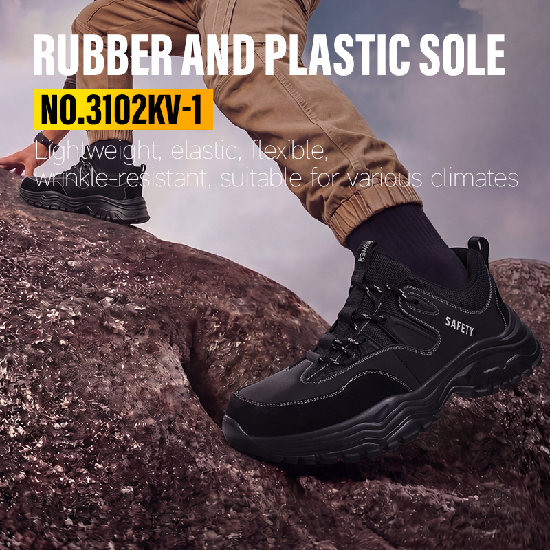 GUYISA 3102KV Dad Style Safety Shoes 10KV Insulated Anti-smash Anti-puncture EU Plastic Toe Rubber-plastic Sole