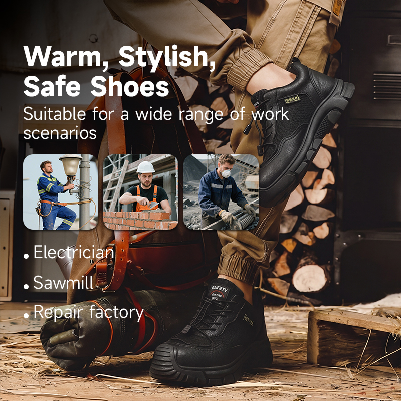 GUYISA 0216KV Black Casual Safety Shoes 10KV Insulated Anti-smash Anti-puncture Work Boots