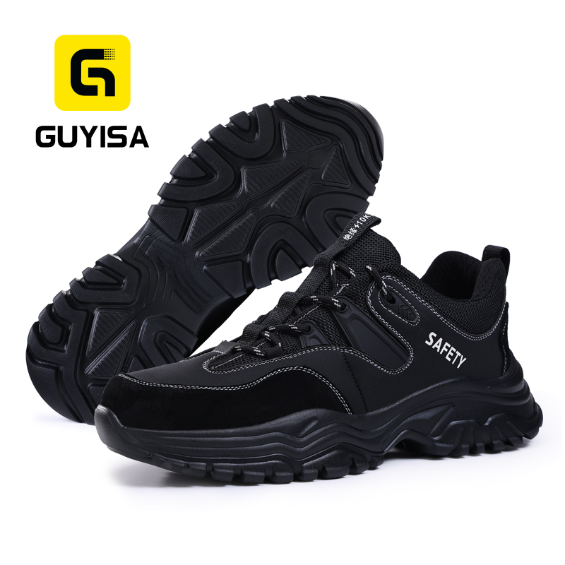 GUYISA 3102KV Dad Style Safety Shoes 10KV Insulated Anti-smash Anti-puncture EU Plastic Toe Rubber-plastic Sole