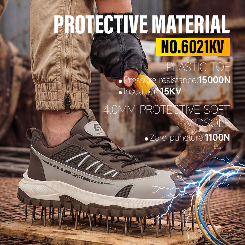 GUYISA 6021KV 15KV Insulated Work Shoes Euro Plastic Toe Cap Anti Impact Anti Penetration Casual Footwear